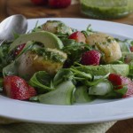 Strawberry Scallop Salad with a Basil-Lime Dressing